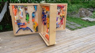 Making a rolling nerf foldout storage solution