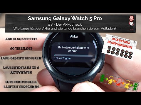 Samsung Galaxy Watch 5 / Watch5 Pro | #8 - Der große Akku -  Test + Ladegeschwindigkeit