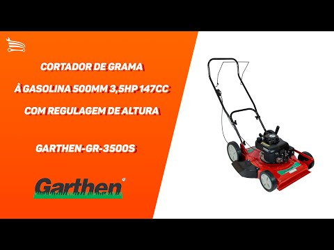 Cortador de Grama à Gasolina 500mm 3,5HP 147CC com Regulagem de Altura - Video