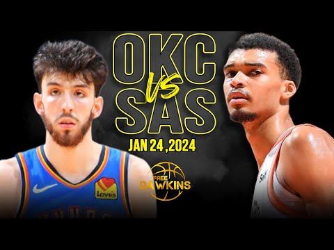 San Antonio Spurs vs OKC Thunder Full Game Highlights | January 24, 2024 | FreeDawkins