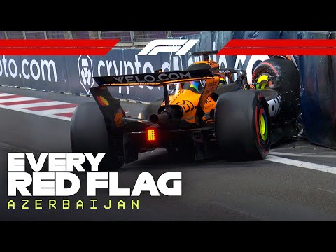 Most Red Flags EVER In F1 Qualifying! - Every Incident | 2025 Azerbaijan Grand Prix