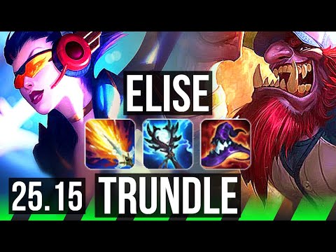 ELISE vs TRUNDLE (JGL) | 16/1/8, Legendary | EUW Master | 25.15
