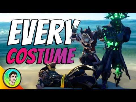 Part of a video titled EVERY COSTUME in Sea of Thieves [2021] - YouTube