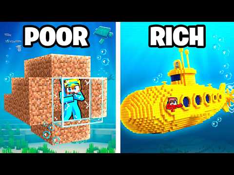 POOR vs RICH Submarine Battle in Minecraft