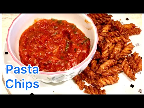 The Most Delicious Homemade Pasta Chips With Tomato Sauce