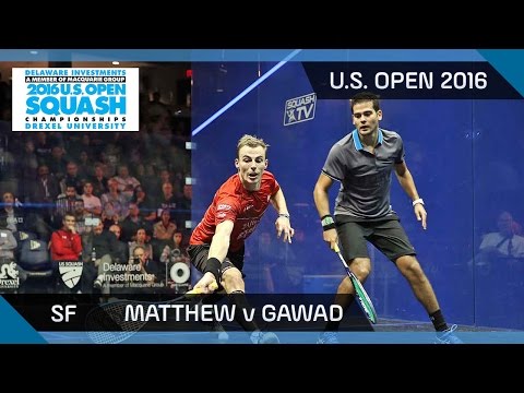 Squash: Matthew v Gawad - U.S. Open 2016 - SF Highlights