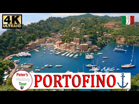 Portofino, Italy  ❤️ Walking Tour 4K ❤️