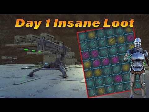 Day 1 Claiming Crazy Base Spot and Insane Loot from raids - Ark PvP