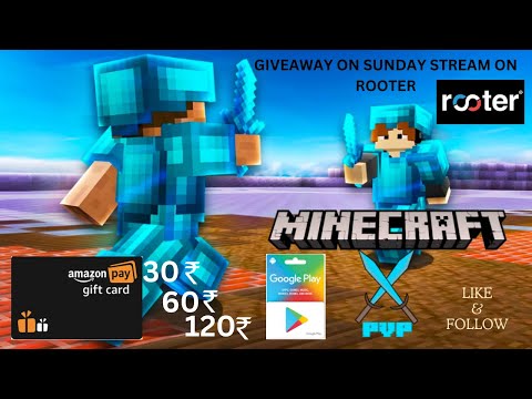 EPIC Minecraft SMP LIVE - Sunday Giveaway ON Rooter!