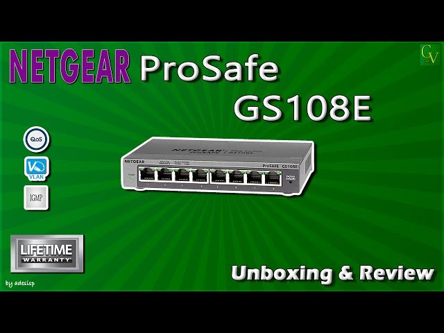 Vídeo relacionado con NETGEAR GS108E Switch de 8 Puertos Gigabit Ethernet Plus |gestionable Montaje de sobremesa o en Pared y protección de por Vida Limitada