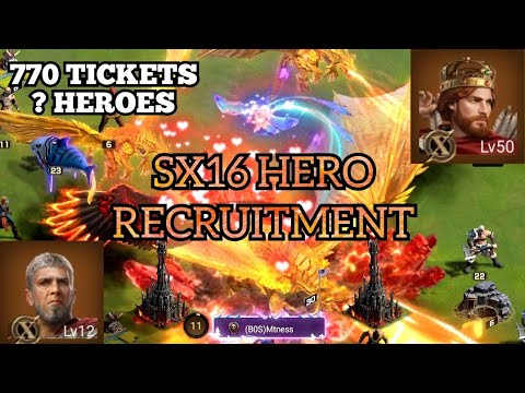 SX16 HERO RECRUITMENT - 770 Tickets - DROP RATE!??😱
