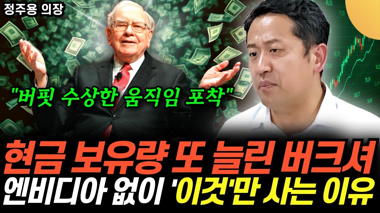 "주가 폭락에 베팅?" 현금 보유량 또 늘린 버핏. 엔비디아 안 사고 '이것' 만 사 모으는 이유  (정…