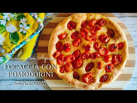 Focaccia pugliese SOFFICE con pomodorini - ricetta facile e veloce BUONA come quella del PANIFICIO 🍕