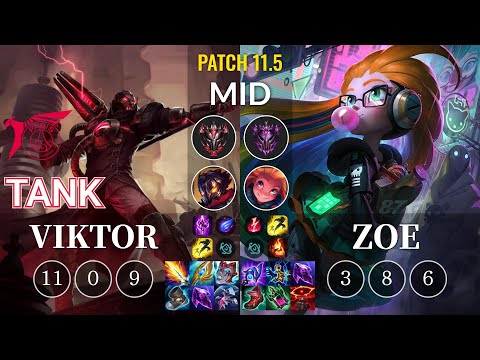 TLN Tank Viktor vs Zoe Mid - KR Patch 11.5