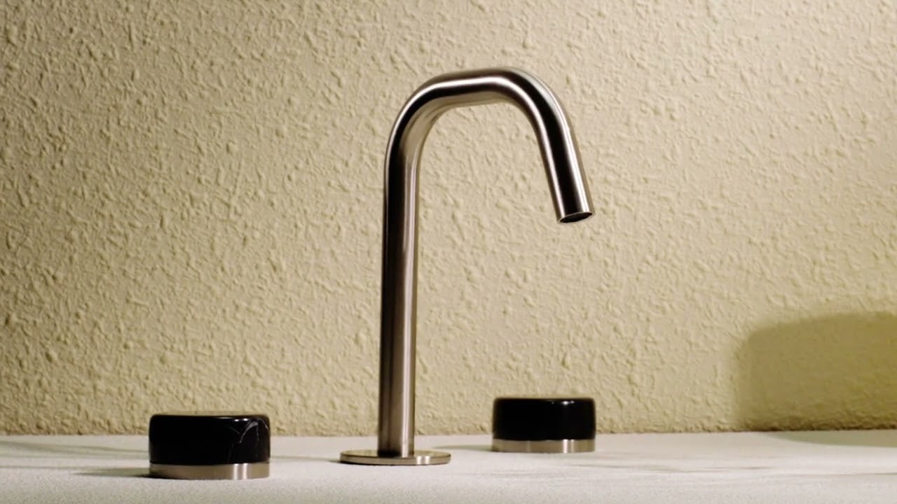 Serenity Basin Set Edge Spout With Marquina Black Handle