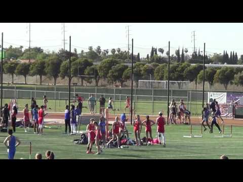 FSB 300m Hurdles vs Fountain Valley & Newport Harbor 3-29-17 - Los Alamitos Boys