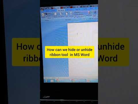 How can we hide or unhide ribbon tool in MS Word #mswordmcqs #basiccomputer