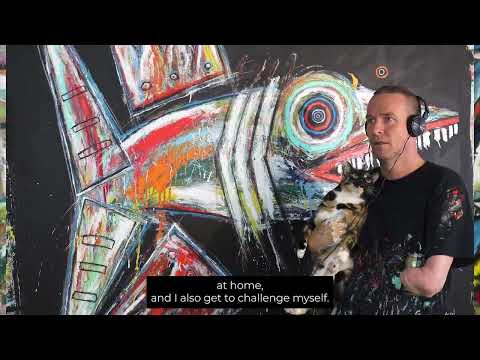 Short film about artist Matt Sesow — struck by an airplane as a child, the loss of his hand, and how he became a painter