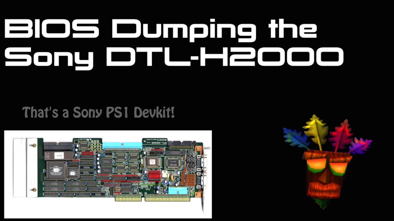 Dumping the Sony DTL-H2000 BIOS - PS1 Dev Kit