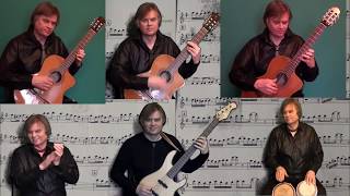 Taka Takata (La femme du Toréro).  Joe Dassin. Arrangement for the ensemble of guitarists.