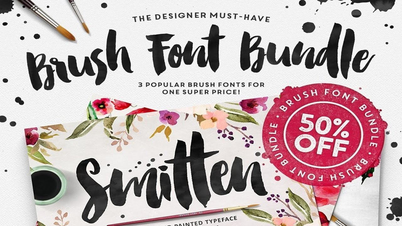 The Brush Font Bundle • 50% OFF Font Free Download