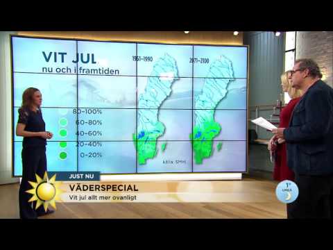 Få vita jular om 100 år - Nyhetsmorgon (TV4)