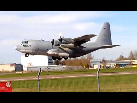 U.S. Navy Reserve Logistic Air Forces Lockheed C-130T Hercules Takeoff from Tallinn