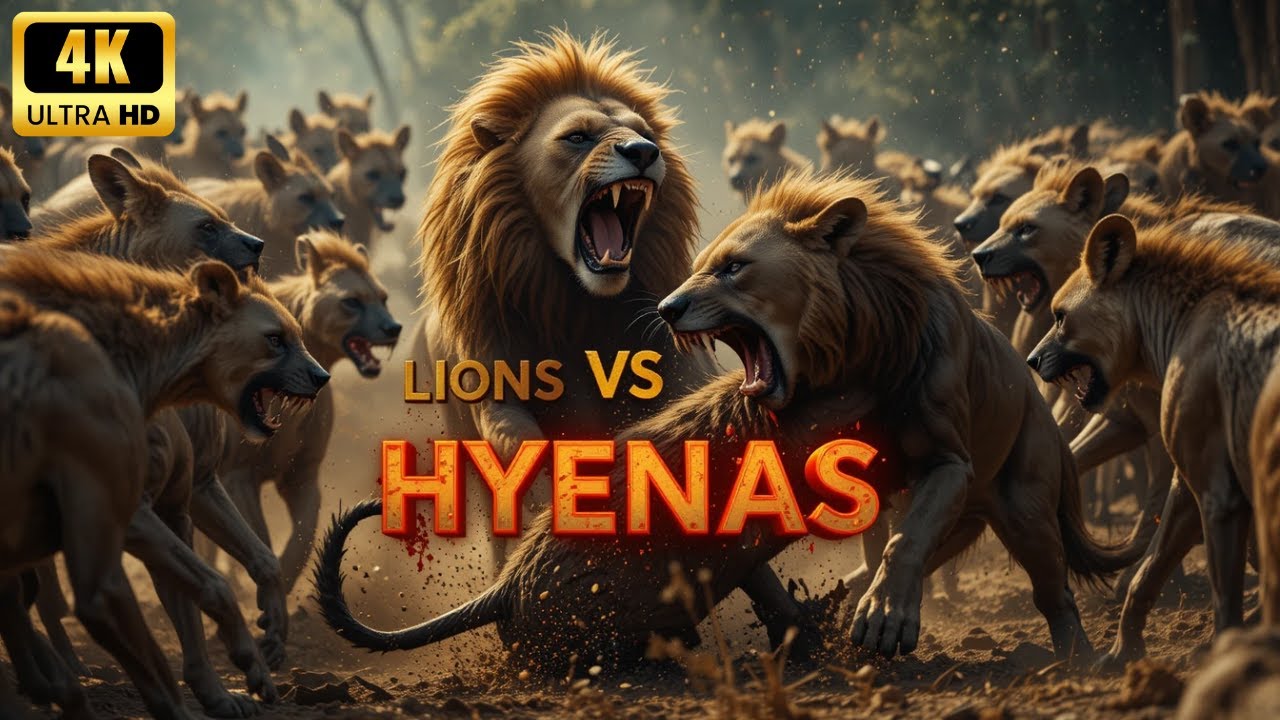 Lions vs Hyenas The Bloodiest Feuds in the Wild.