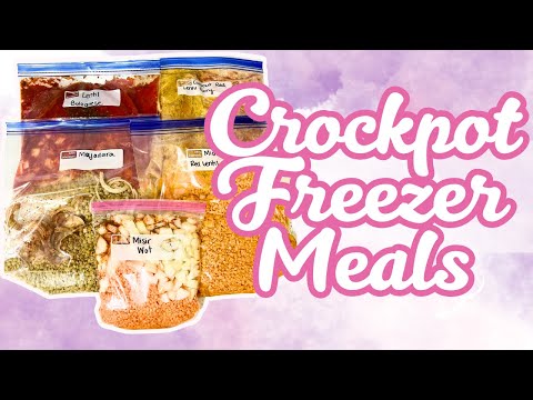 5 Easy Vegan Freezer Meals (Dump & Go Crockpot Dinners)