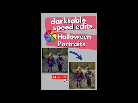 Darktable Speed Photo Editing - Fun Kids Portraits #shorts