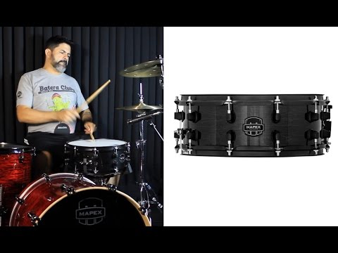 Caixa Mapex MPX Maple 14x5,5" Black snare sound check