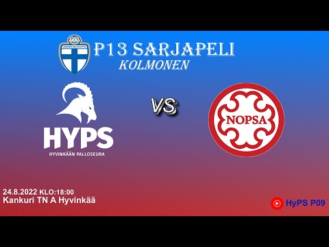 Piirisarja P13 HyPS - Nopsa 24.8.2022