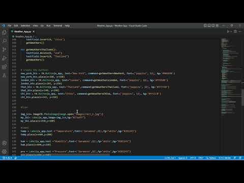 Data Driven App Weather Forecasting Gui App Using Tkinter Python