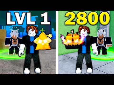 Noob To Max Using Only The FRUIT GACHA In Blox Fruits