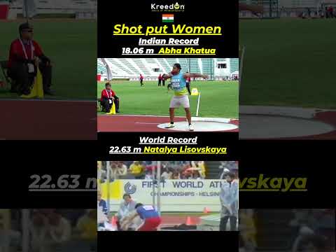 Indian Athlete Abha Khatua: A Shotput Showdown and World Record Breaker #trending #shotputthrow