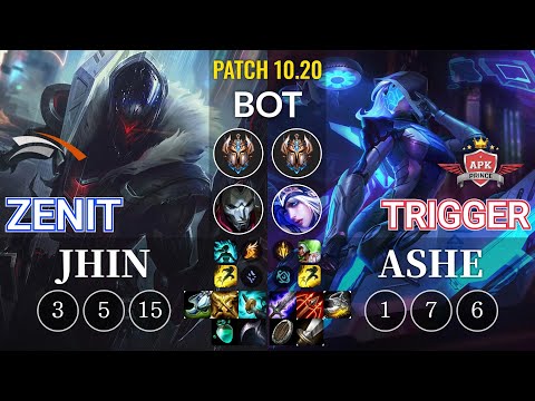 HLE Zenit Jhin vs APK Trigger Ashe Bot - KR Patch 10.20