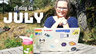 A perfect day in July // Work + fun + family + friends // Workcation at the cabin