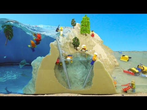Mine Flood: Tsunami Disaster - LEGO Dam Breach Experiment