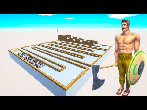 Escape From Crixus The Gaul - Last Survivor - Zigzag Course | Animal Revolt Battle Simulator