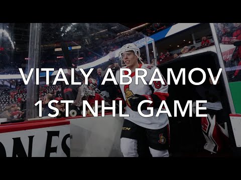 Vitaly Abramov 1st NHL Game Highlights