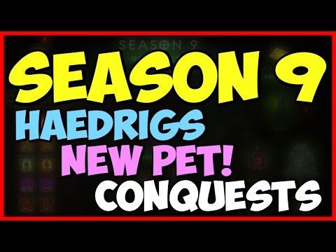 Diablo 3 Season 9 Rewards, New Pet, Haedrigs, Conquests Patch 2.4.3