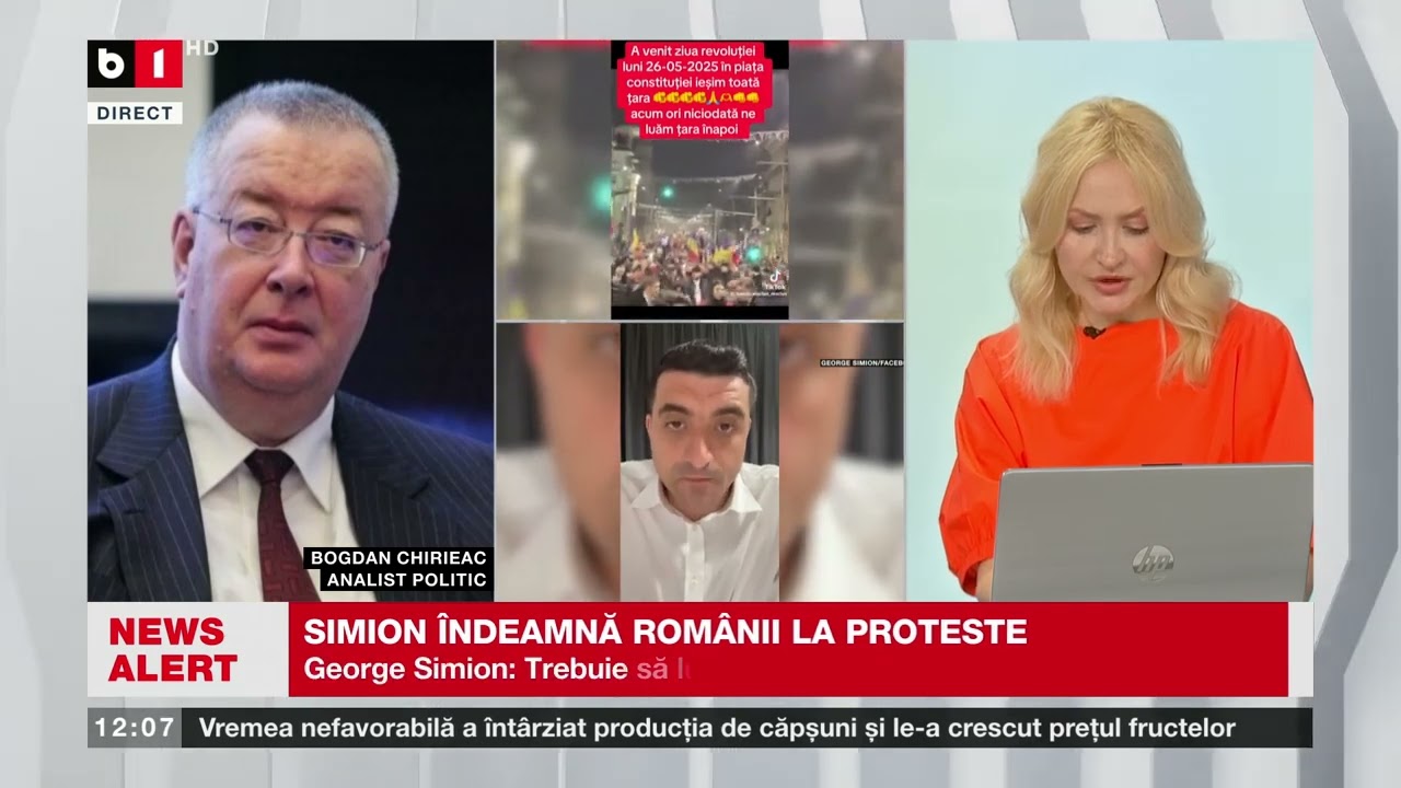 TALK B1 CU IRINA PETRARU. G. SIMION: IEȘIȚI FRAȚILOR LA PROTESTE. SCAUNE "REVOLUȚINARE" ÎN AVION P2