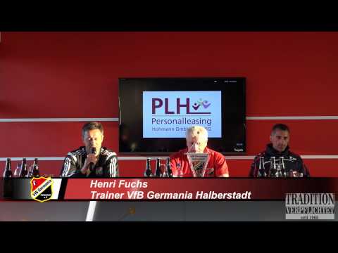 2.Spieltag VfB Germania Halberstadt - BFC Dynamo Pressekonferenz 31.07.2015