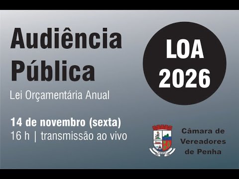 LOA 2026 - Audiência Pública 14/11/2025