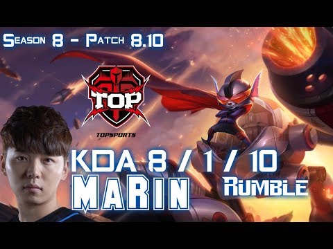 TOP MaRin RUMBLE vs SINGED Top - Patch 8.10 KR Ranked