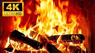 Beautiful Birchwood Fireplace 4K 🔥 Relaxing Fireplace & Crackling Fire Sounds | Christmas Fireplace
