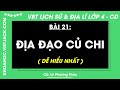 Vở bài tập Lịch Sử và Địa Lí Lớp 4 Bài 21: Địa đạo Củ Chi