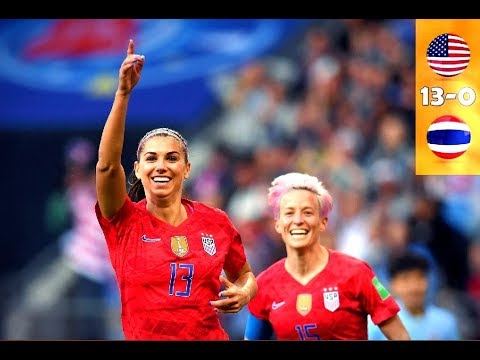 USA vs Thailand 13-0 All Goals & Highlights _ 2019 WOMENS WORLD CUP