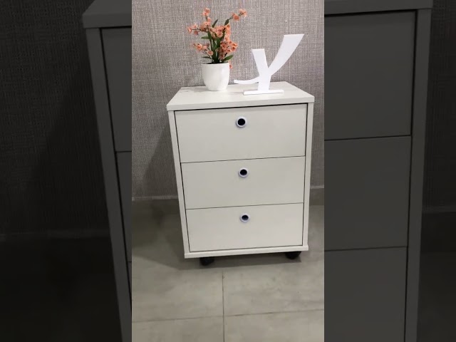 Gaveteiro com Rodízios New 3 Gavetas Branco - Artany