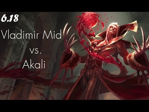 Azír Trump - Vladimir vs. Akali - Mid - Patch 6.18 Gameplay